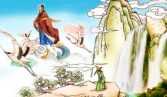 Người tu đạo xưa có thể hóa thân thành hạc bay trong mây