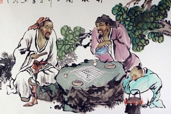 Hai nhà thơ cùng nhau uống rượu đàm luận chuyện xưa, ngậm ngùi cảm khái những tháng ngày đã qua